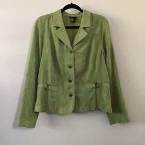 NWOT VTG Y2K Green Collared Patchwork Goblincore Hobbit Grandpacore Shacket XL